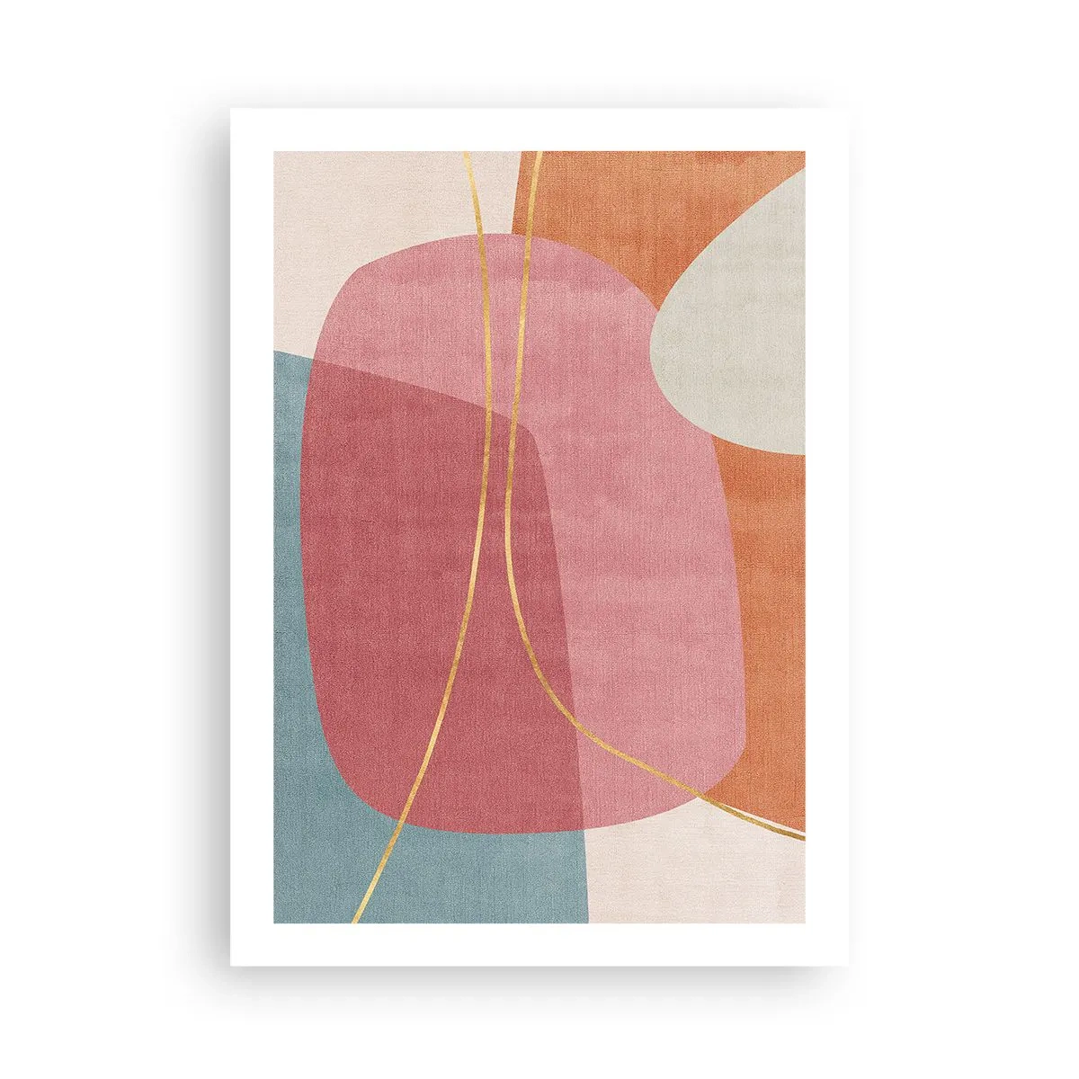 Poszter - Pasztell kompozíció aranyszálakkal - 50x70 cm