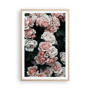 Poszter világos tölgy keretben - Rózsaszín ansamble - 61x91 cm