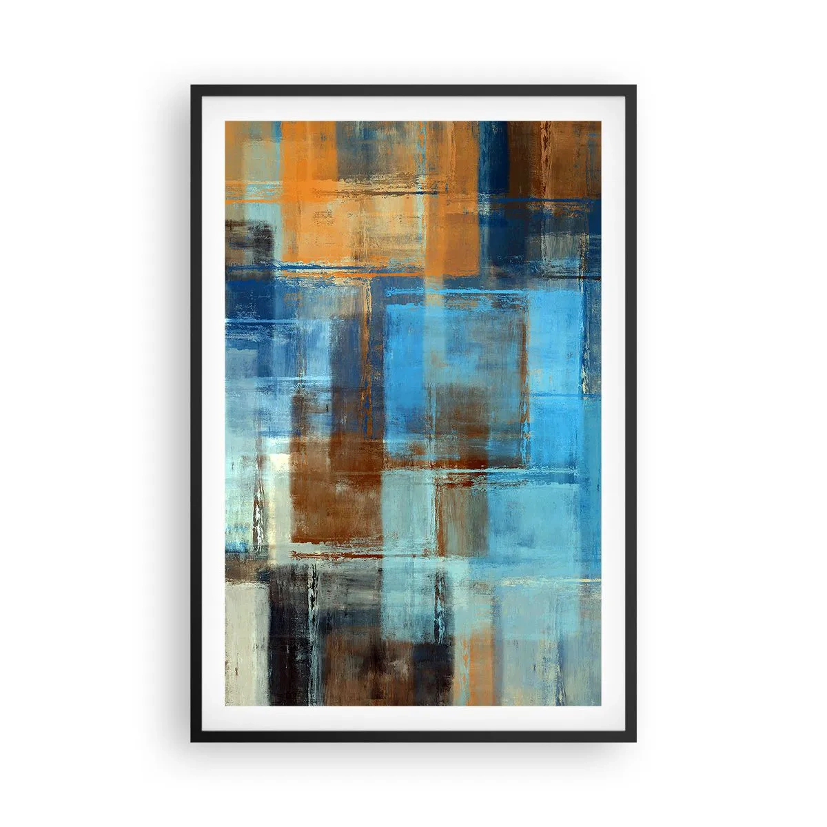 Poszter fehér keretben - A kék fátyolon keresztül - 61x91 cm
