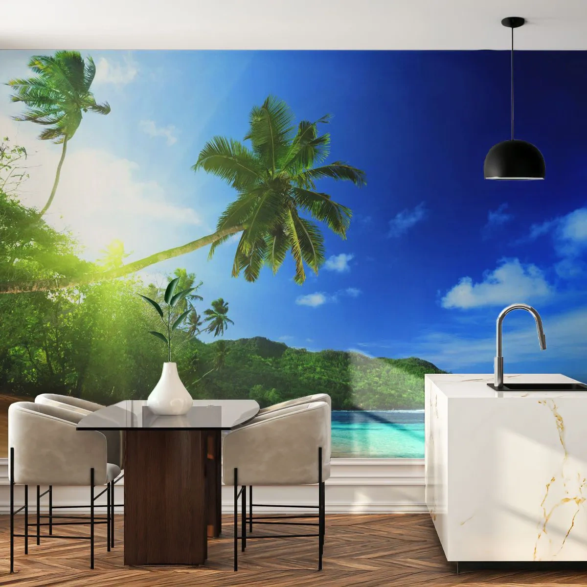 Fotótapéta Standard Eco - A trópusok gyengéd érintése - Tájkép, óceán, Strand - 200x140 cm