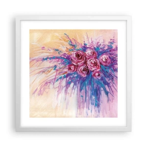 Poszter fekete keretben - Rózsaszín szökőkút - 40x40 cm