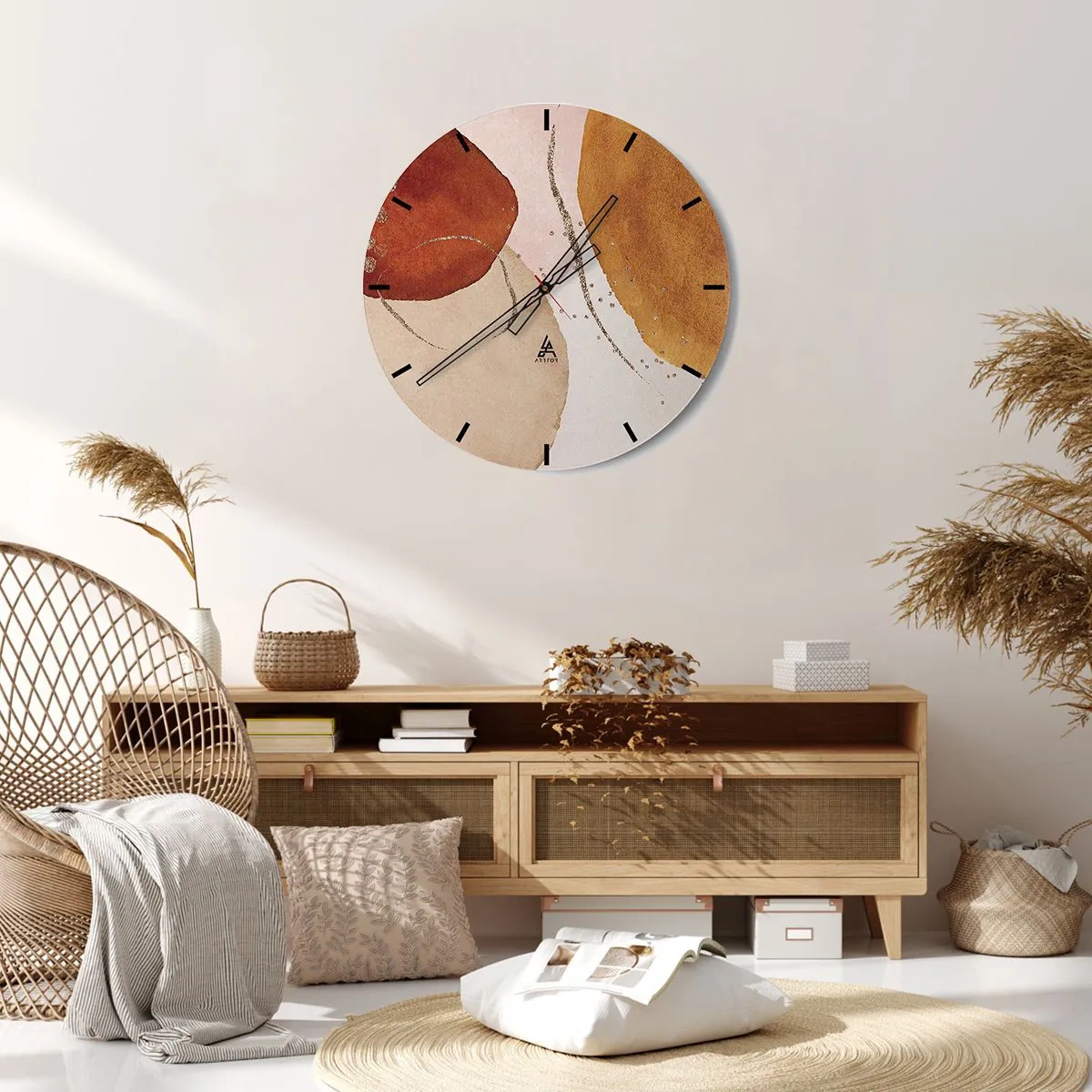 Falióra, Óra - Gömbölyűség és mozgás - 40x40 cm