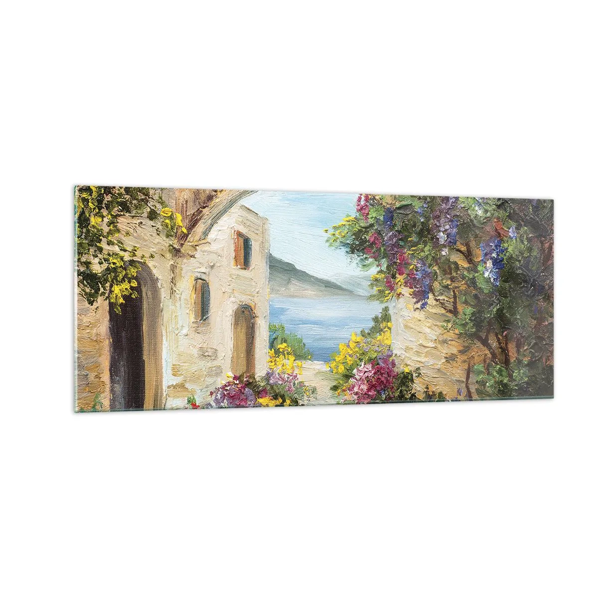 Üveg kép - Egy tengerparti vidék varázsa - 100x40 cm