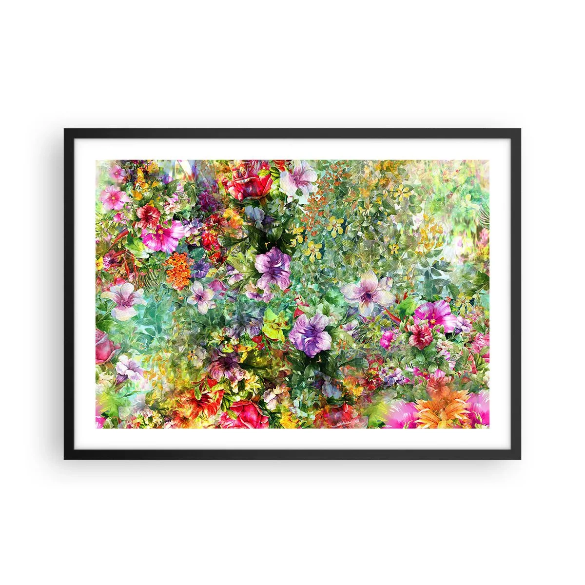 Poszter fehér keretben - Virágokban a vesztünk - 70x50 cm