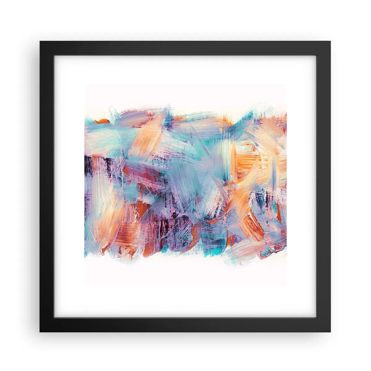 Poszter fehér keretben - Színes rendetlenség - 30x30 cm
