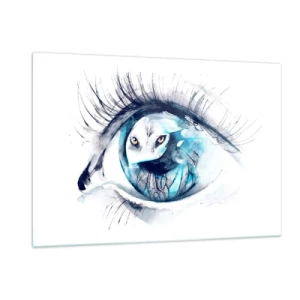 Üveg kép - Szemtől szembe a vadonnal - 120x80 cm