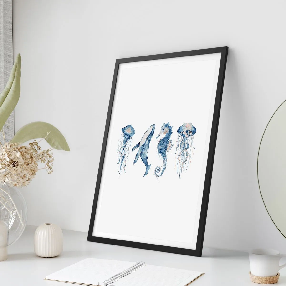 Poszter fehér keretben - Tengeri csodák - 40x50 cm