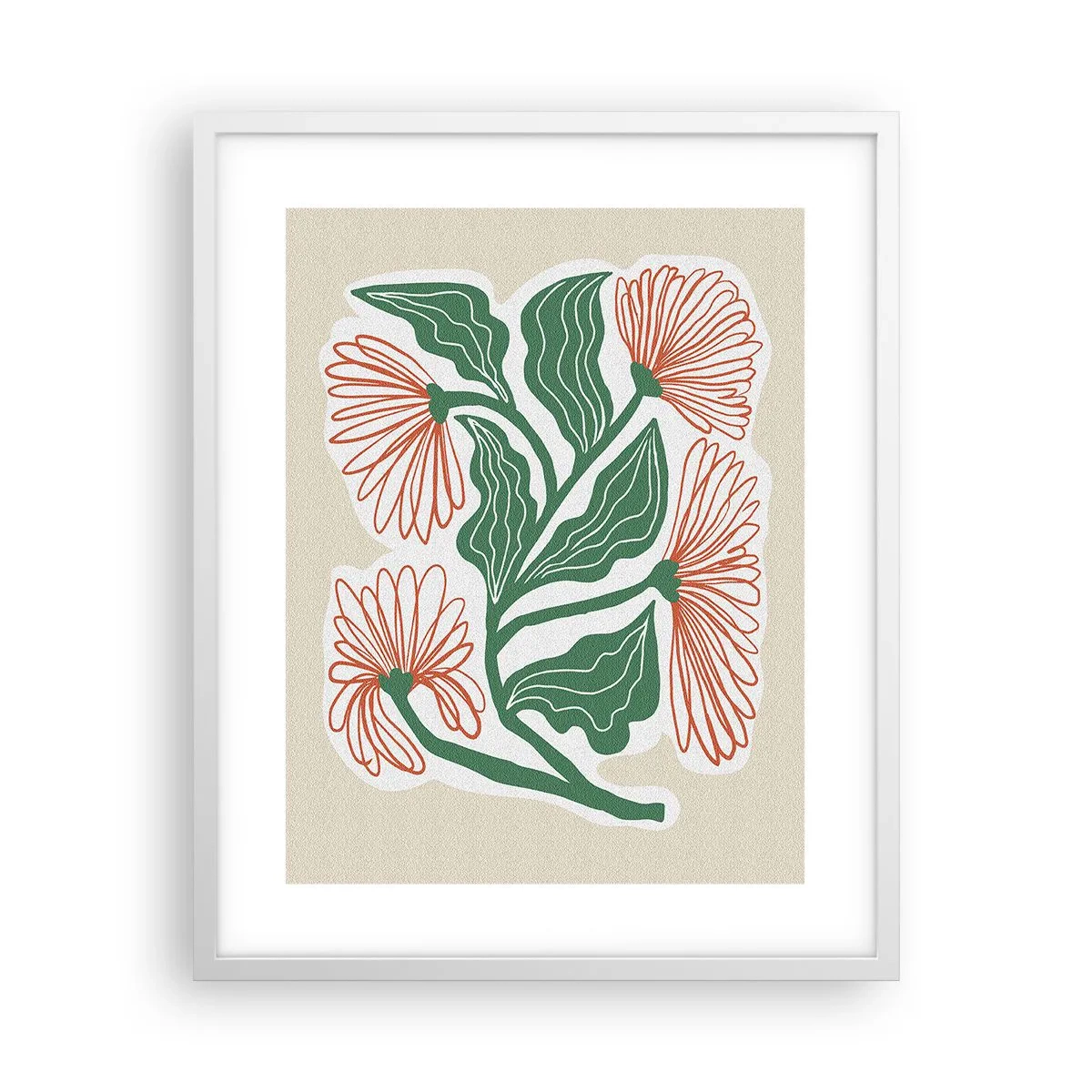 Poszter fekete keretben - Népi és modern - 40x50 cm