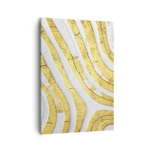 Vászonkép - Kompozíció fehér és arany színben - 50x70 cm