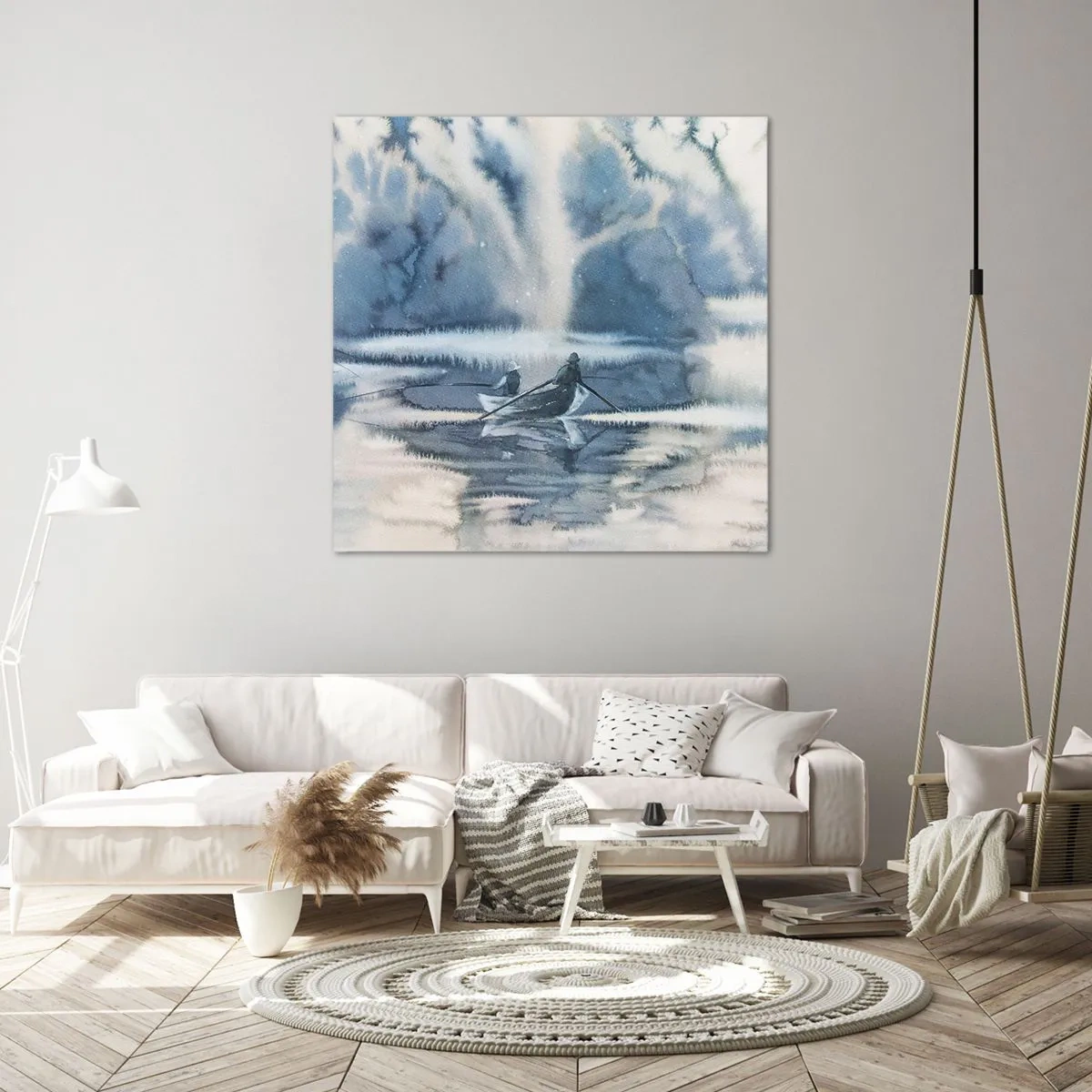 Vászonkép - Horgászok a paradicsomukban - 50x50 cm