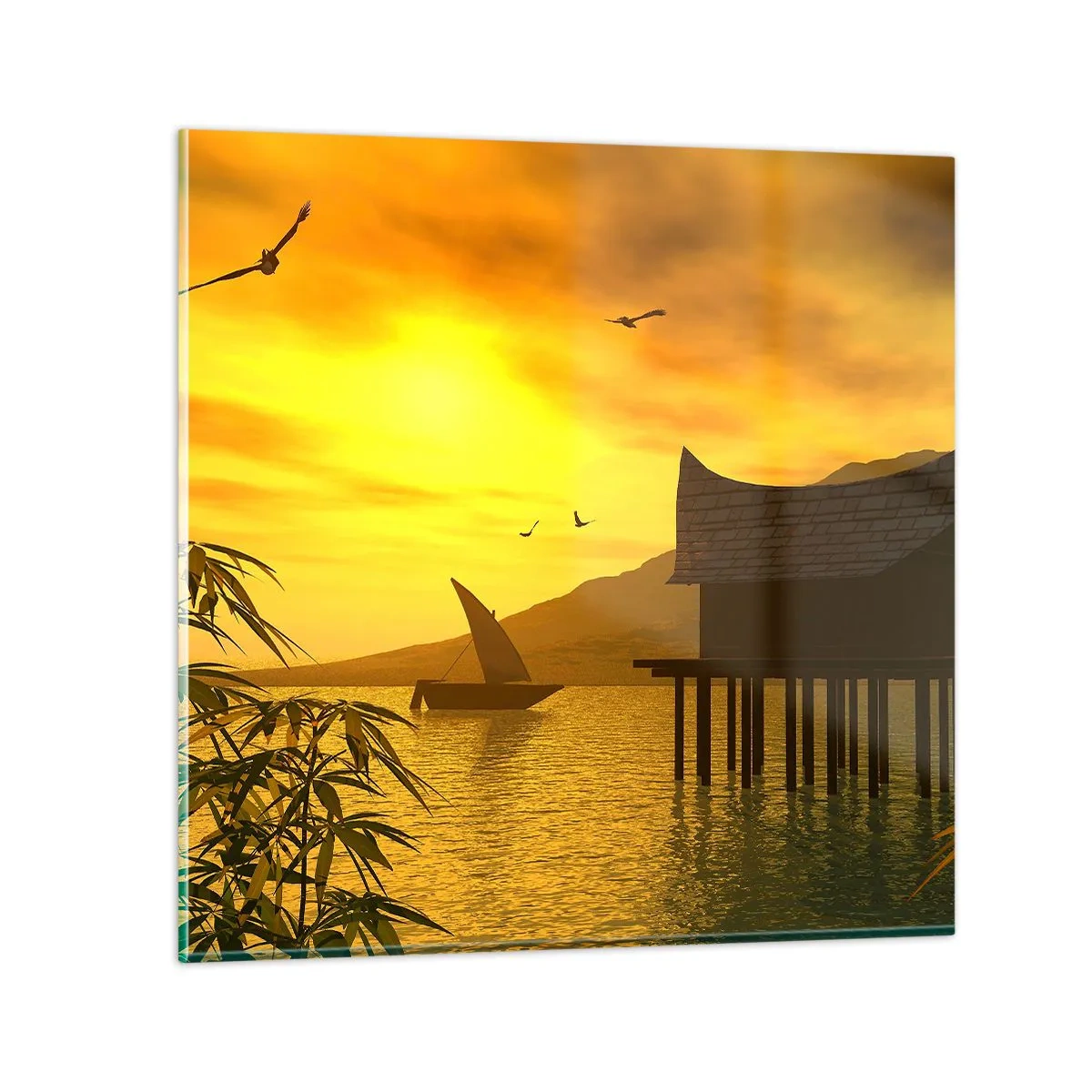 Üveg kép - A vágyott béke - 40x40 cm