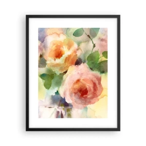 Poszter fehér keretben - Gyengéd, mint az akvarell - 40x50 cm