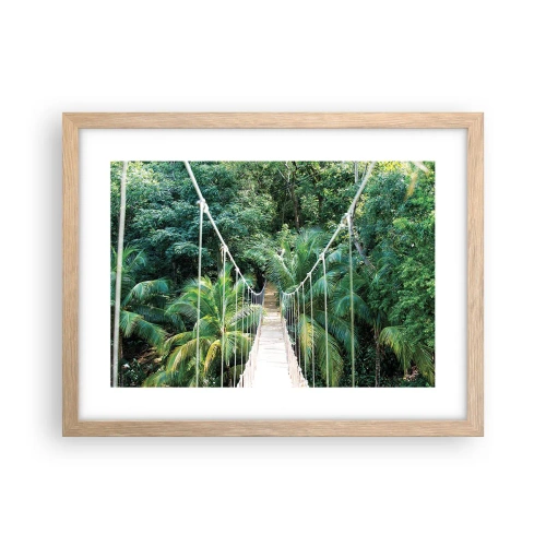 Poszter világos tölgy keretben - Üdvözöljük a dzsungelben! - 40x30 cm