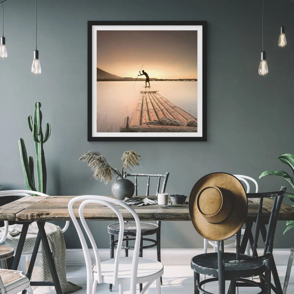 Poszter fehér keretben - Pihenés előtt - 30x30 cm