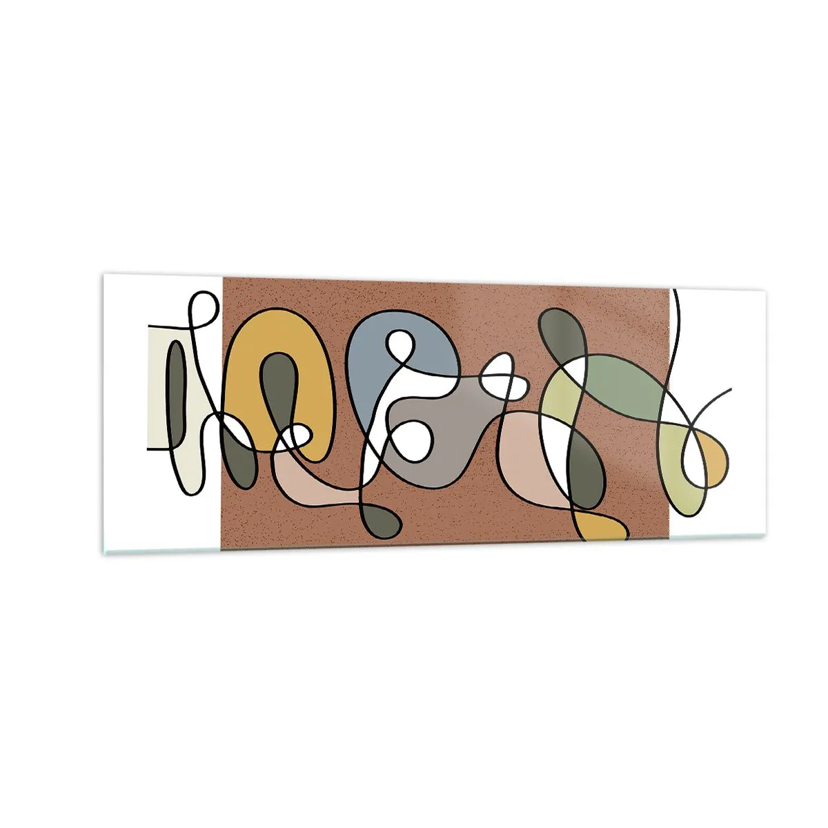 Üveg kép - Egy mosolyt érdemlő absztrakció - 140x50 cm