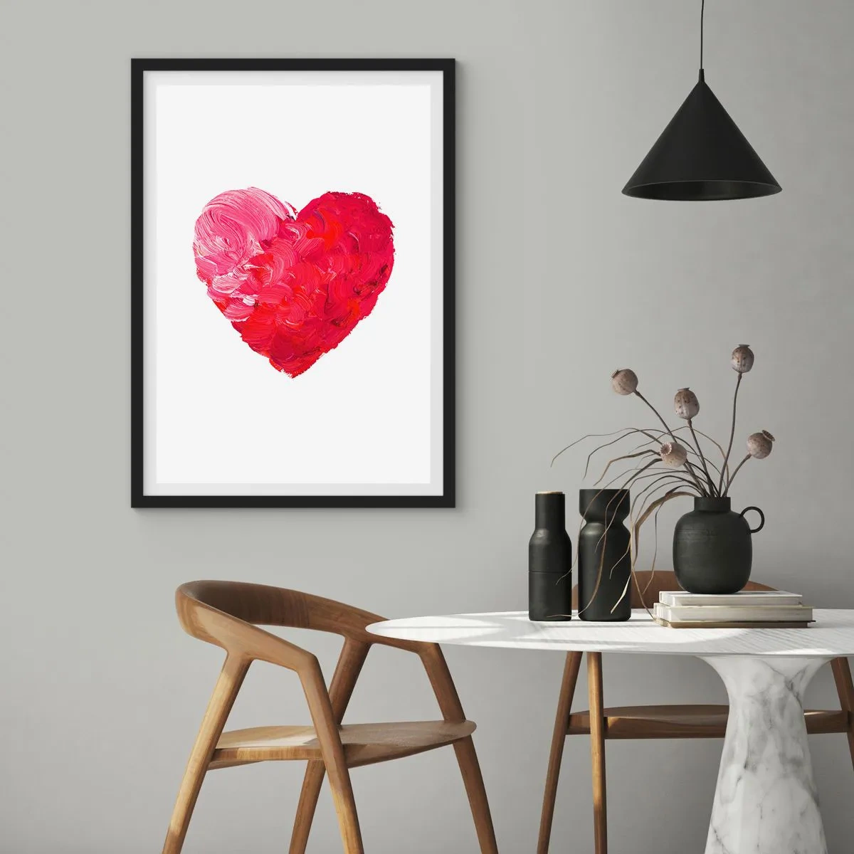 Poszter fehér keretben - All you need is love - 70x100 cm