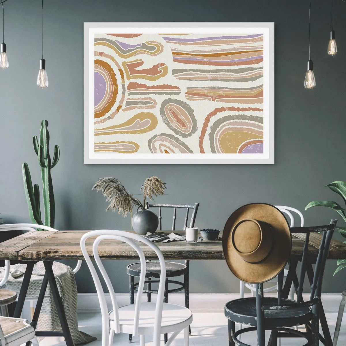 Poszter fekete keretben - Színes keresztmetszetek - 91x61 cm