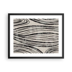 Poszter fehér keretben - Vonalak csobbanása - 50x40 cm
