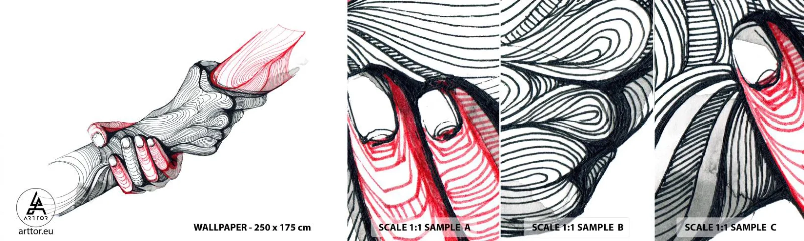 Fotótapéta Minta Standard Eco - Jó kezekben vagy - Absztrakció, Emberek, Kéz - 100x30 cm