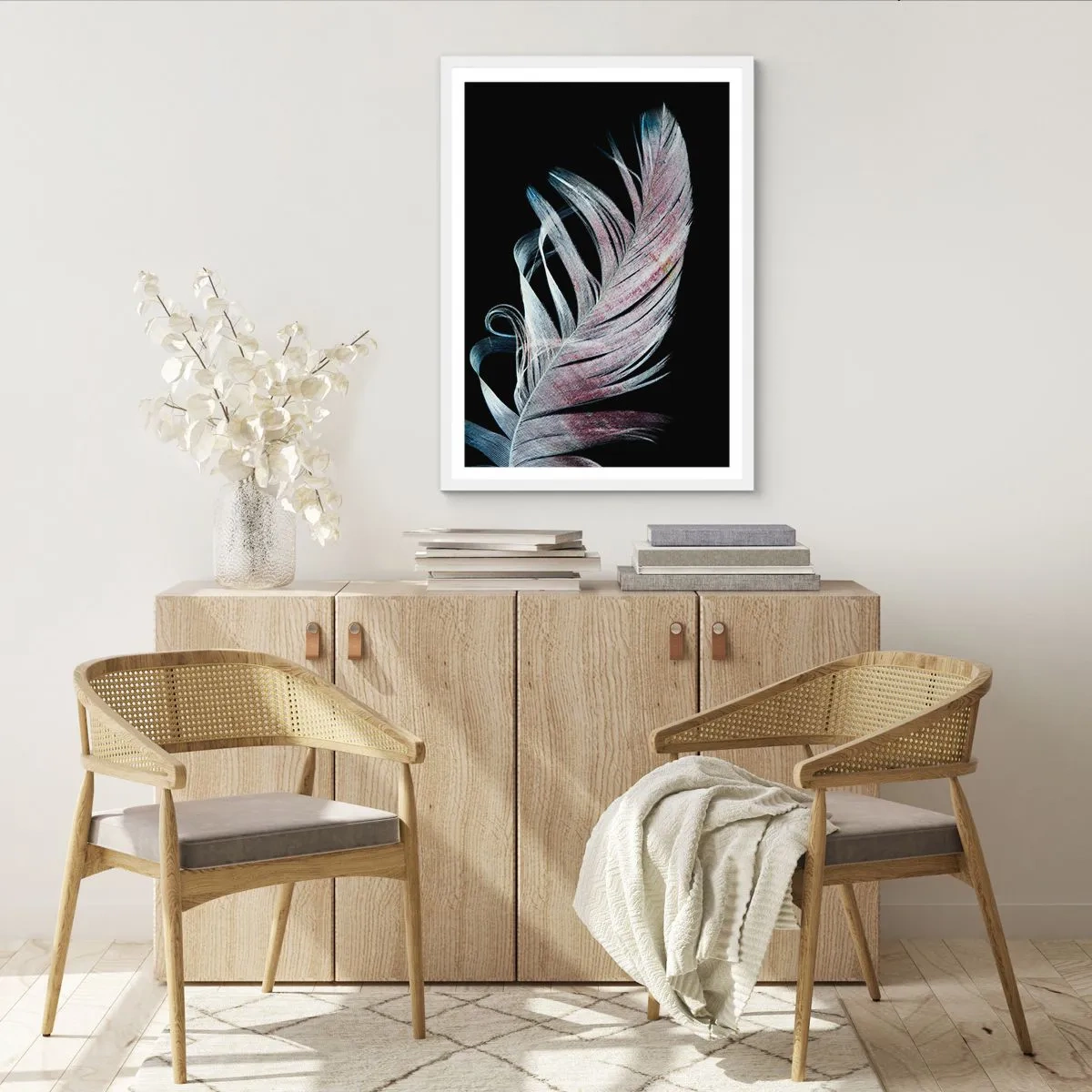 Poszter fekete keretben - Gondolj az érintésre - 50x70 cm