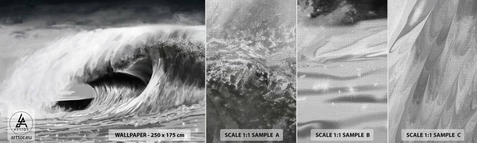 Fotótapéta Minta Premium Canvas - Az óceán haragja - Tenger, óceán, Magas Hullám - 100x30 cm