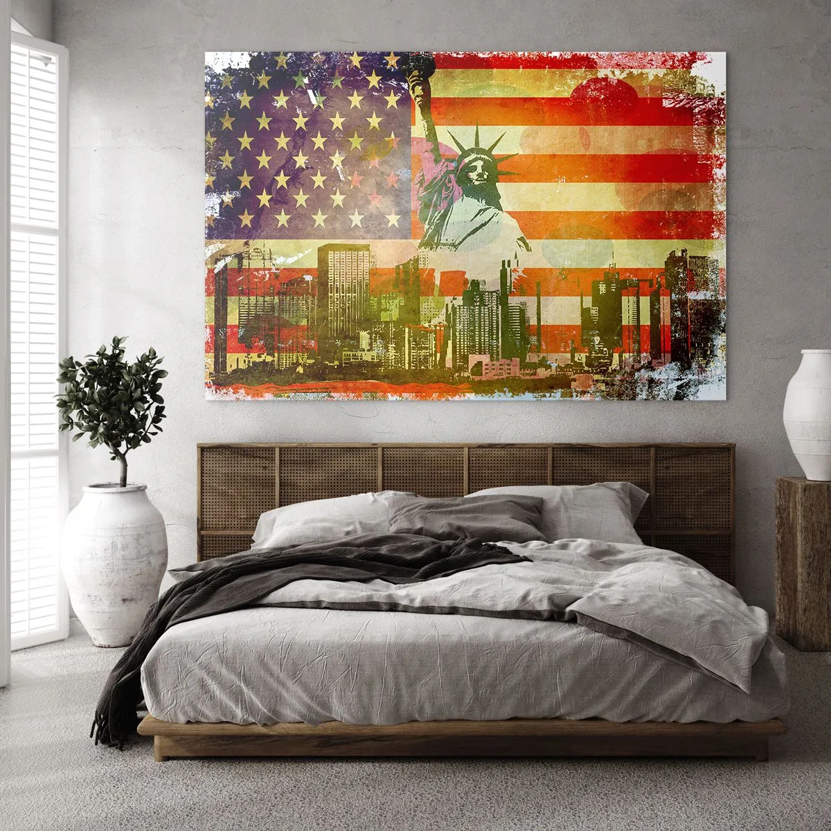 Üveg kép - Viva America! - 120x80 cm
