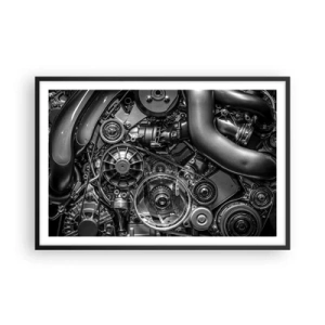 Poszter fehér keretben - A mechanika költészete - 91x61 cm