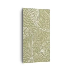 Vászonkép - Bonyolult absztrakció fehérben - 55x100 cm