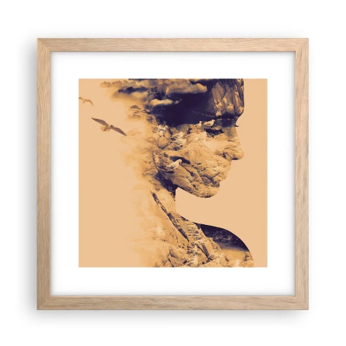 Poszter világos tölgy keretben - Természetes szépség - 30x30 cm