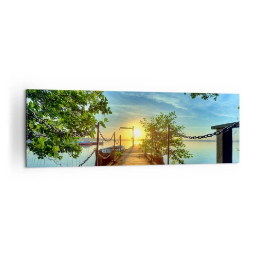 Vászonkép - Naplemente a víz felett - 160x50 cm