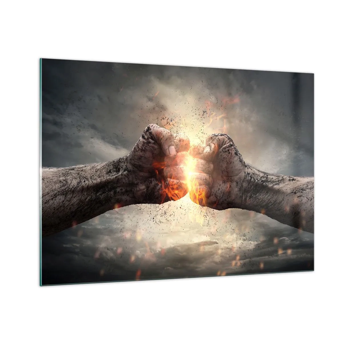 Üveg kép - Harcolj - 100x70 cm