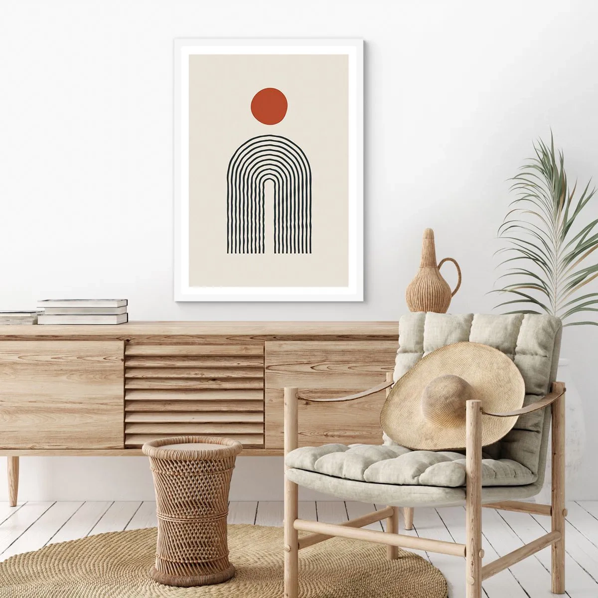 Poszter fekete keretben - Formák és színek vonzalma - 61x91 cm