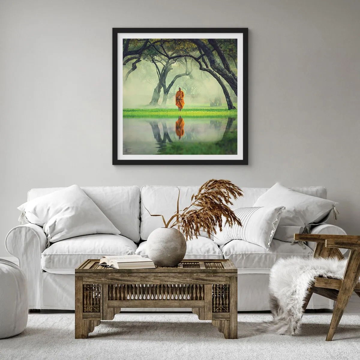 Poszter fehér keretben - Útban a megvilágosodás felé - 40x40 cm