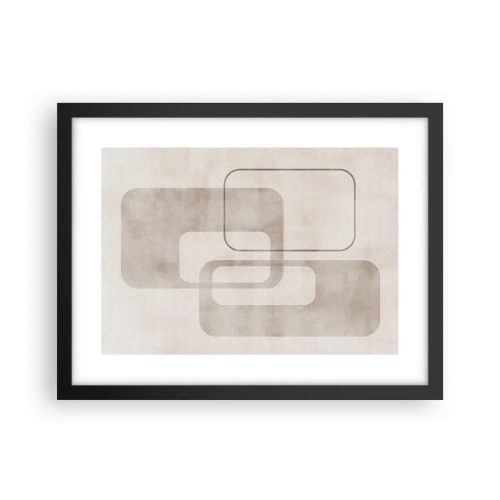 Poszter fehér keretben - Geometrikus fúga - 40x30 cm