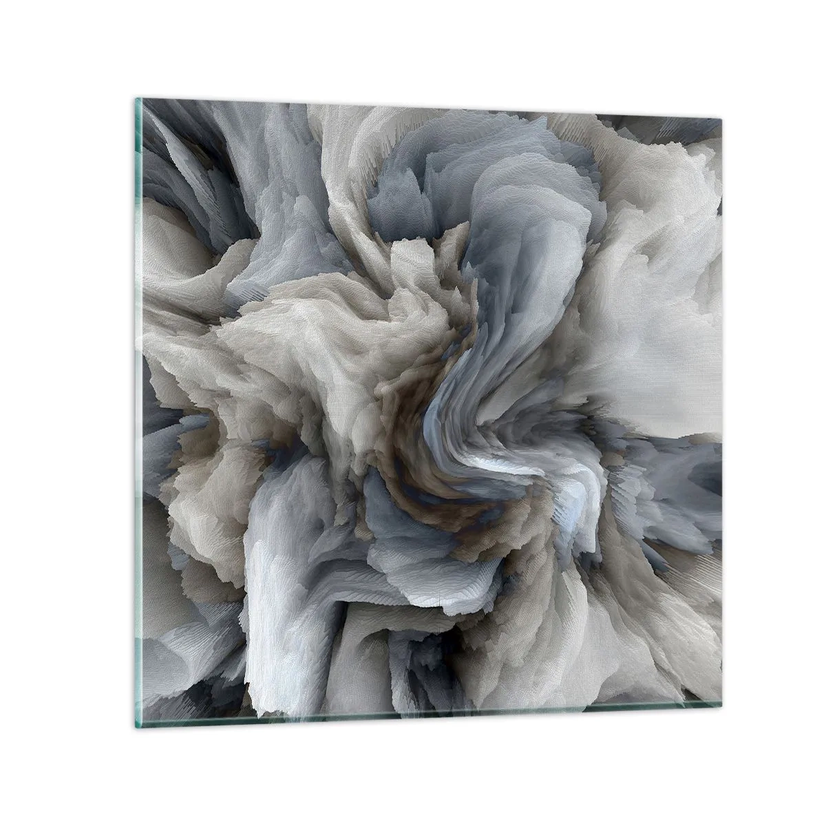 Üveg kép - Kő és virág - 60x60 cm