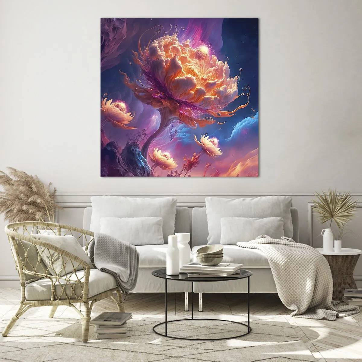 Üveg kép - Egy másik világ - 70x70 cm