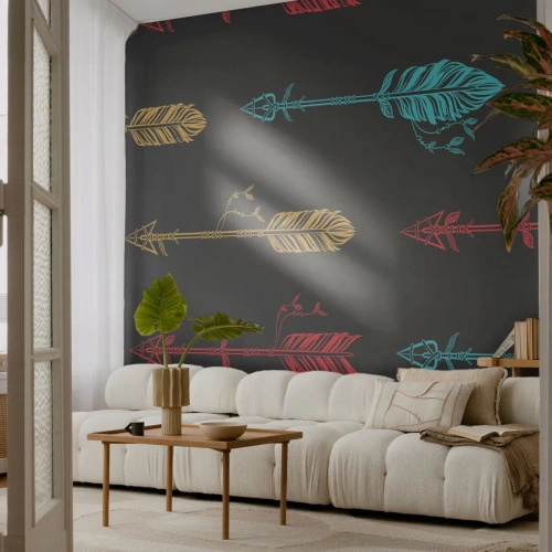 Öntapadós Fotótapéta Deluxe Sticker - Rendben - Absztrakció, Boho, Nyíl - 100x70 cm