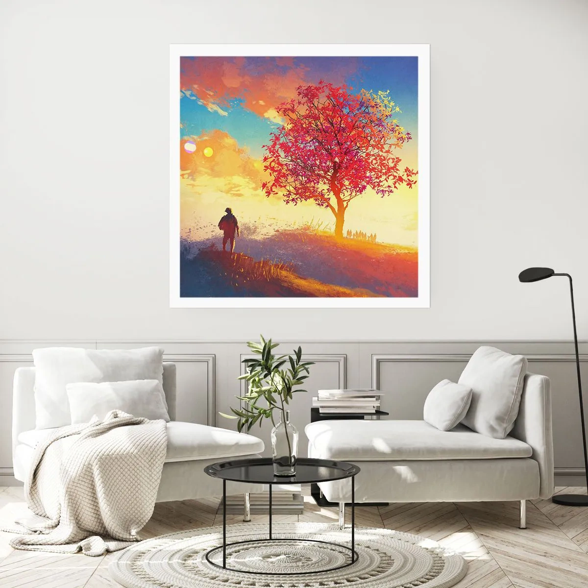Poszter - Zarándok a célállomáson - 60x60 cm