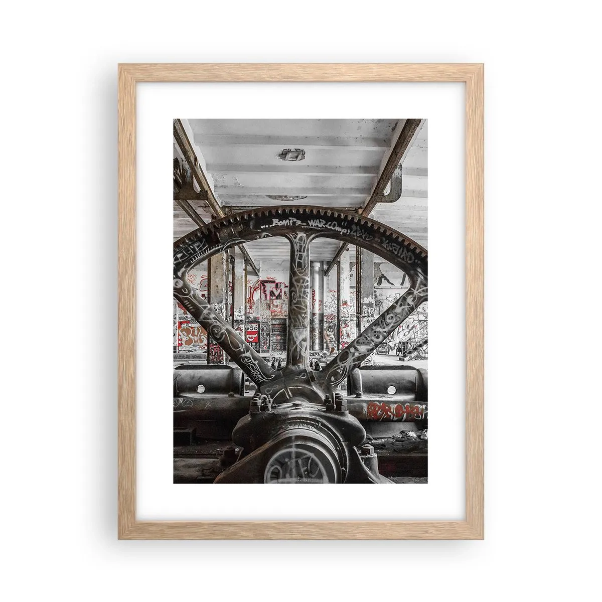 Poszter világos tölgy keretben - A gyár titkos élete - 30x40 cm