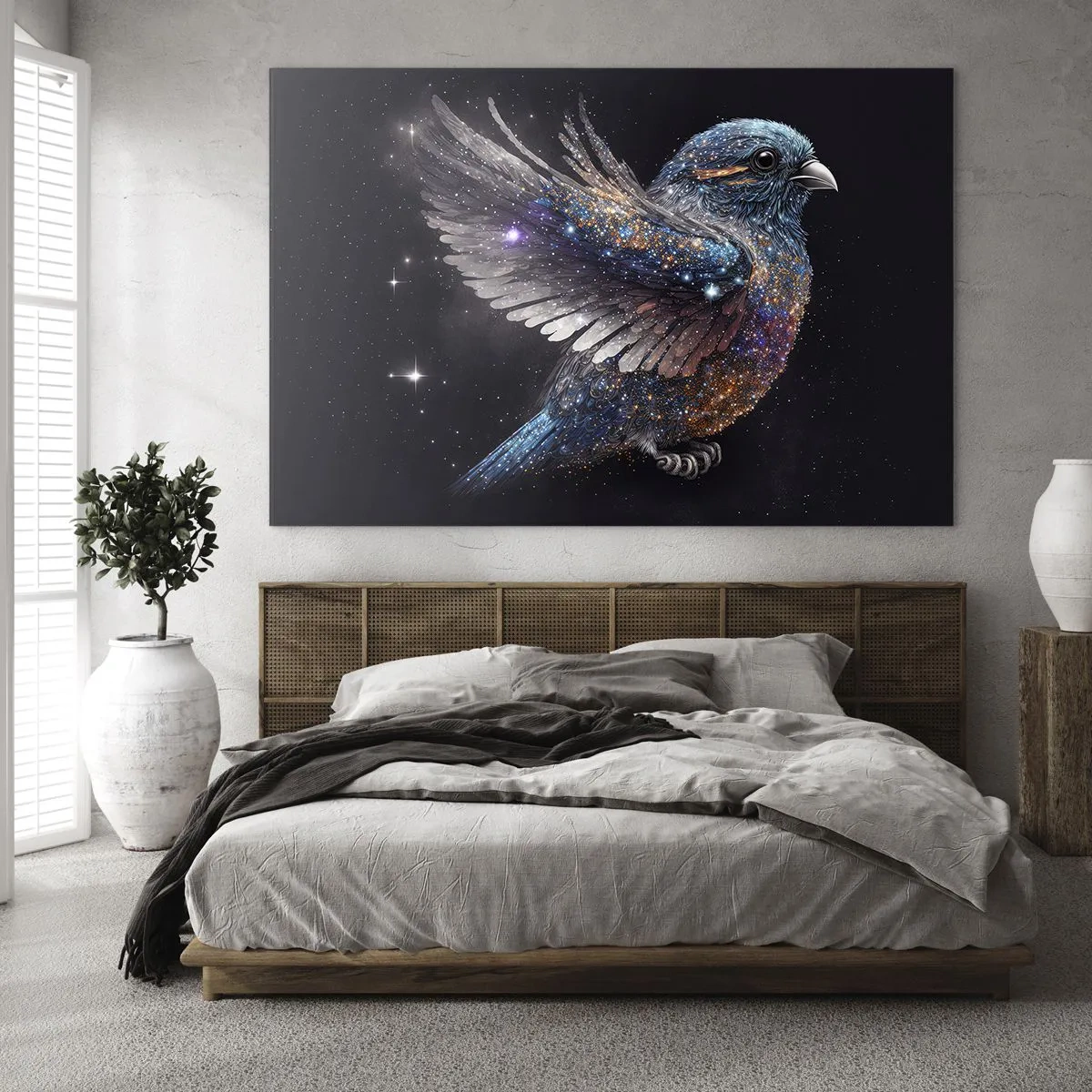 Üveg kép - Gyémánt veréb - 100x70 cm