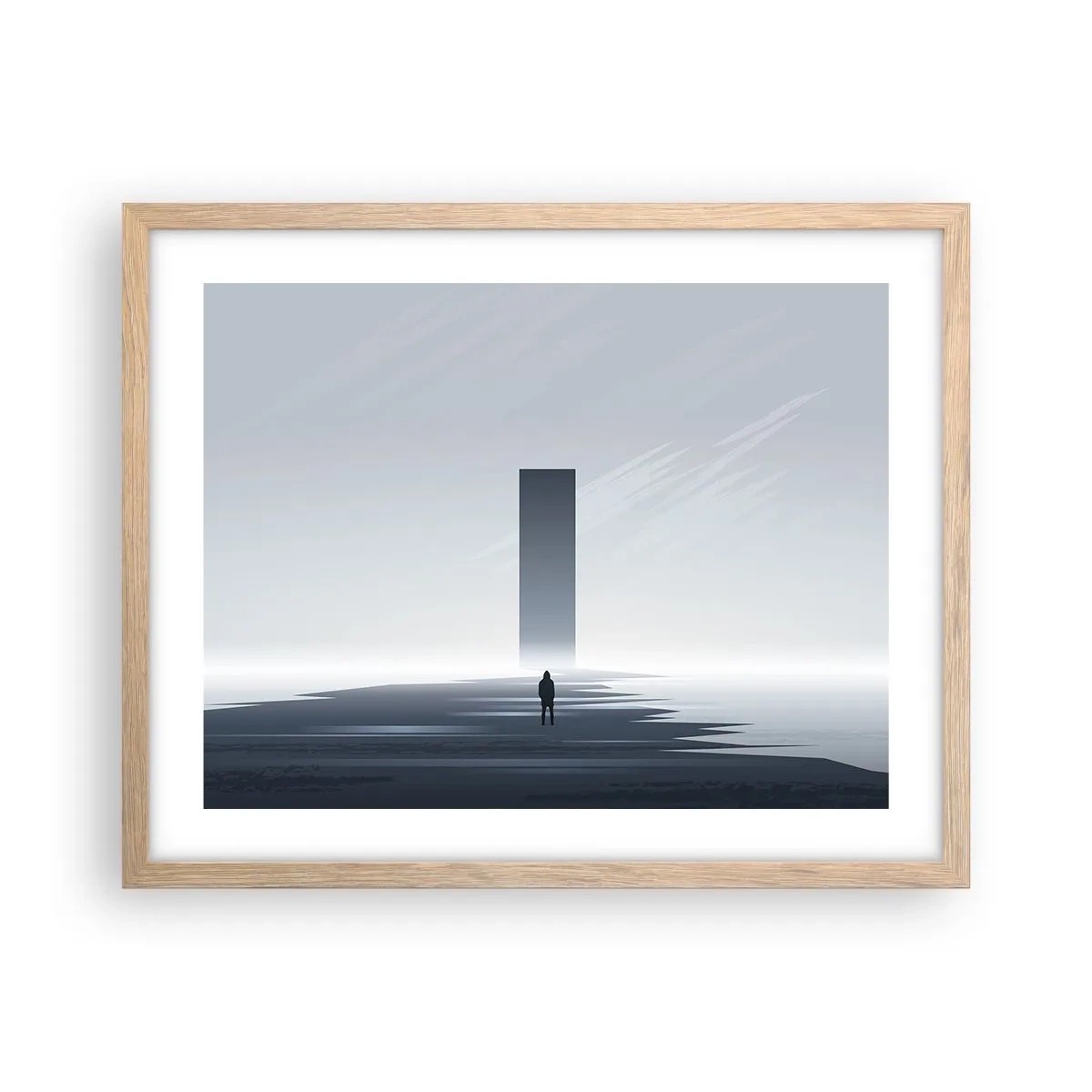 Poszter világos tölgy keretben - Lehetőség vagy fenyegetés? - 50x40 cm