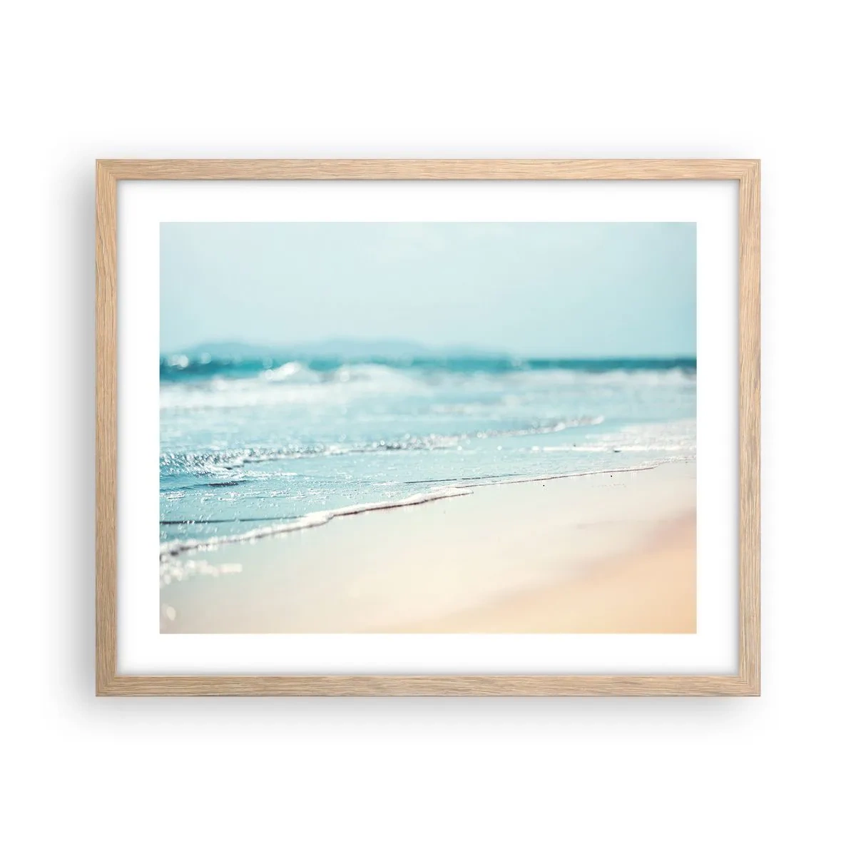 Poszter világos tölgy keretben - Hő és zaj - 50x40 cm