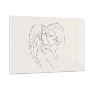 Üveg kép - Összegabalyodva az érzésben - 120x80 cm