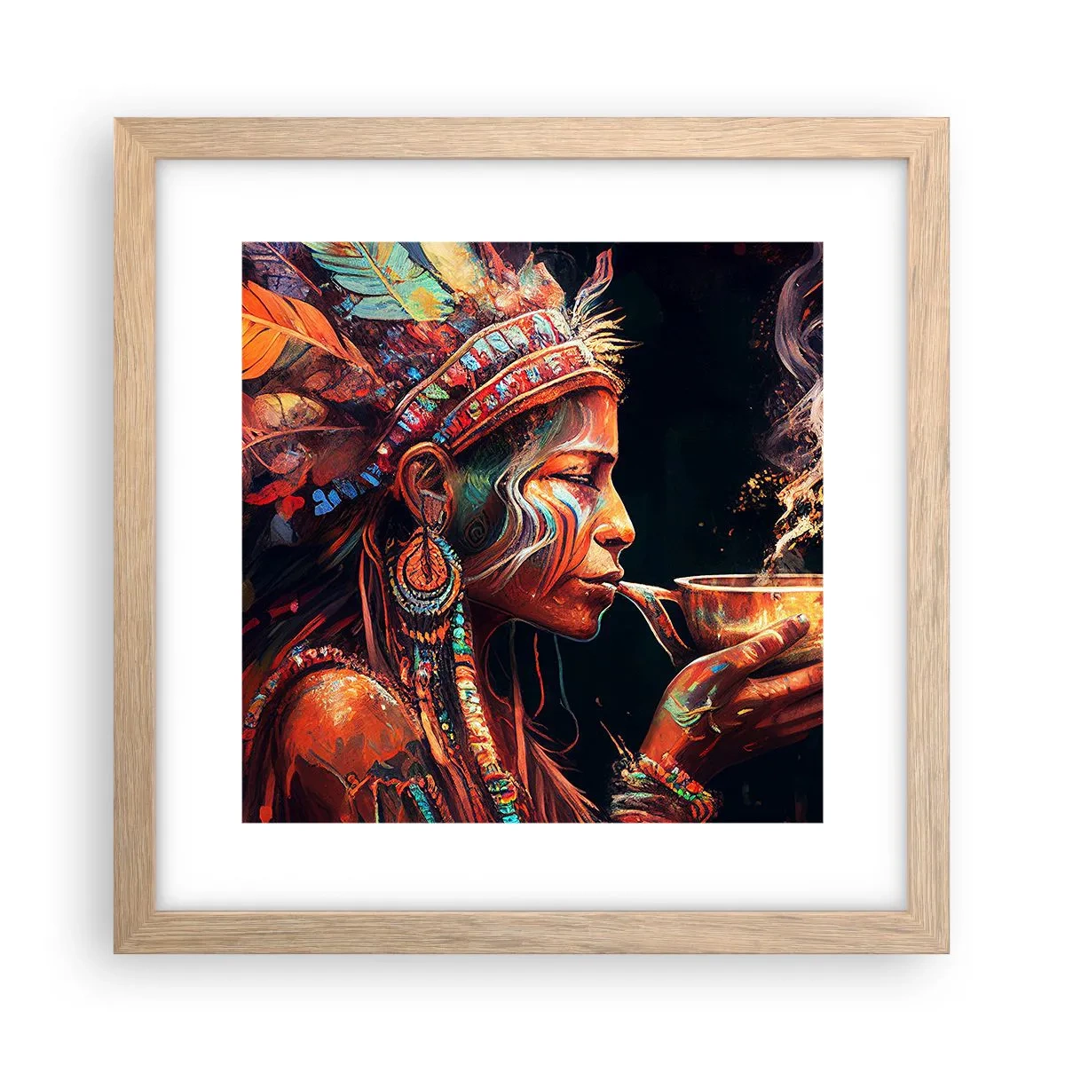 Poszter világos tölgy keretben - Egy varázslatos rituálé - 30x30 cm