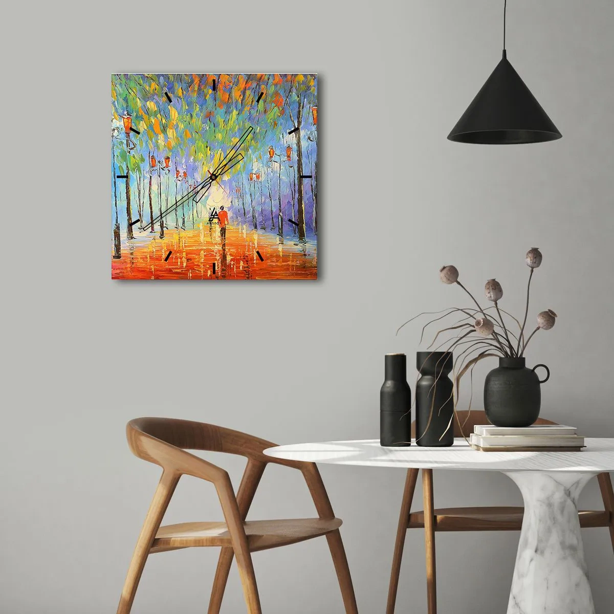 Falióra, Óra - Eső éjszakai dala - 40x40 cm