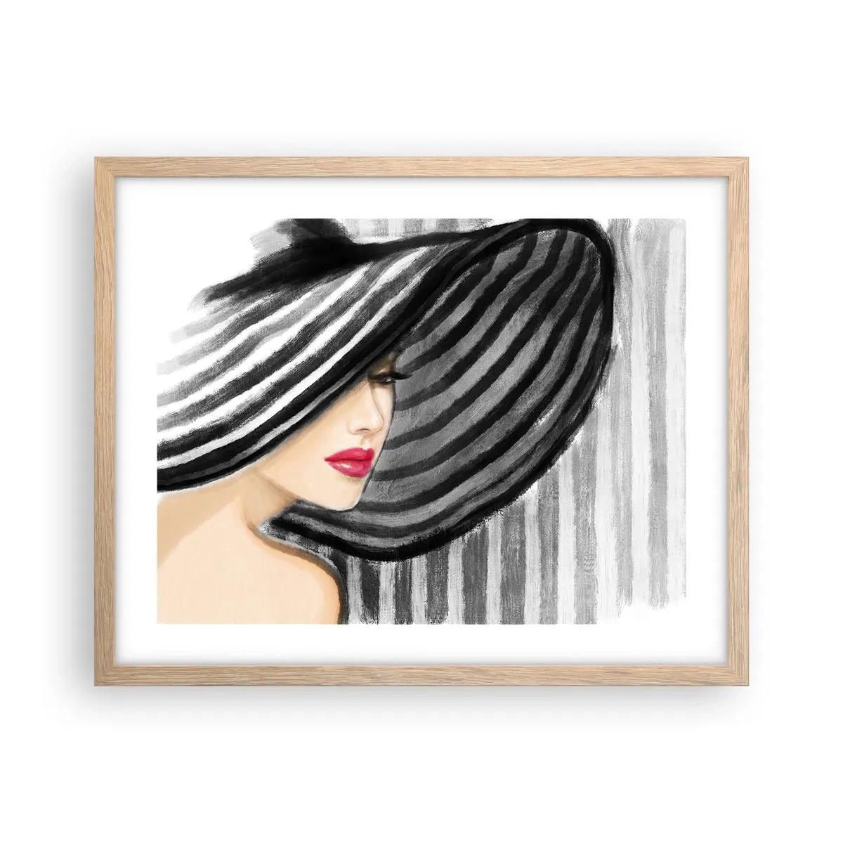 Poszter világos tölgy keretben - Hol keressünk? - 50x40 cm