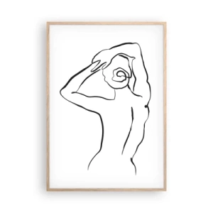 Poszter világos tölgy keretben - Reggeli cselekvés - 70x100 cm