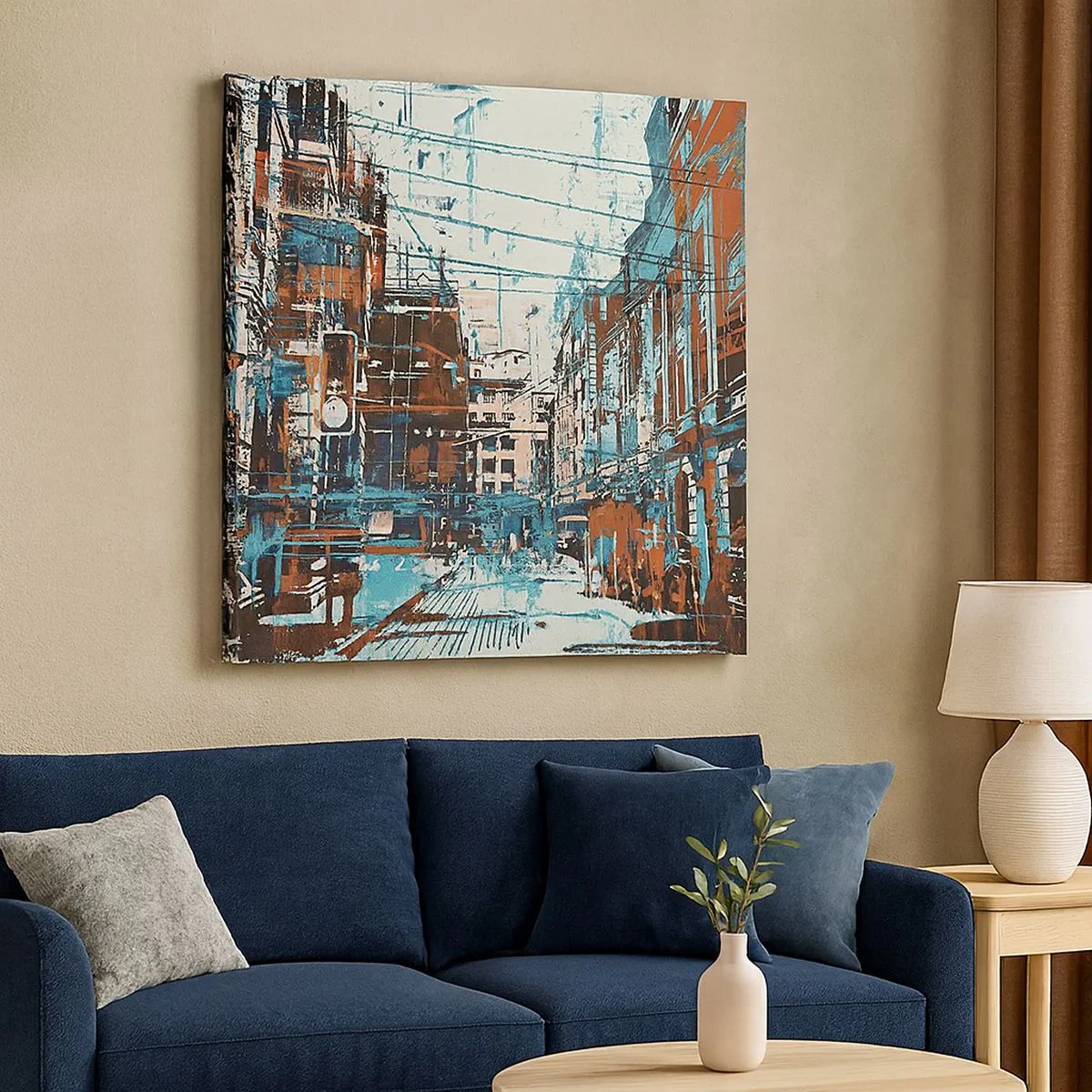 Vászonkép - Egy kopott városi ösvény - 30x30 cm