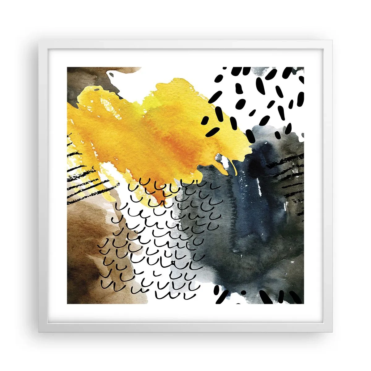 Poszter fekete keretben - Az elemek találkozása - 50x50 cm