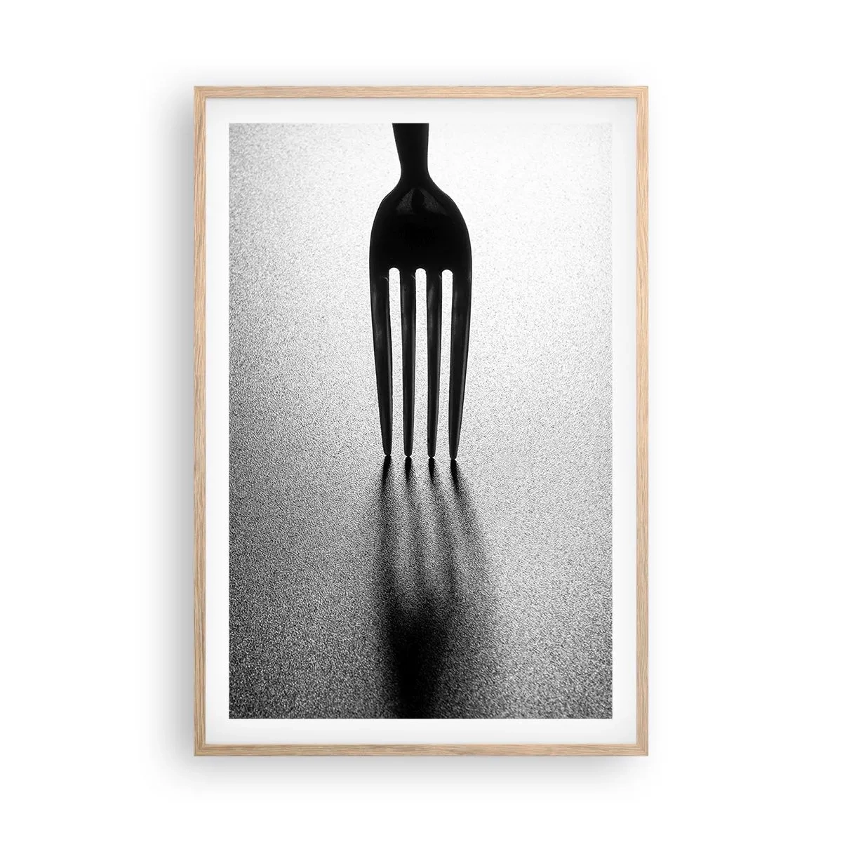 Poszter világos tölgy keretben - Fény és árnyék - 61x91 cm